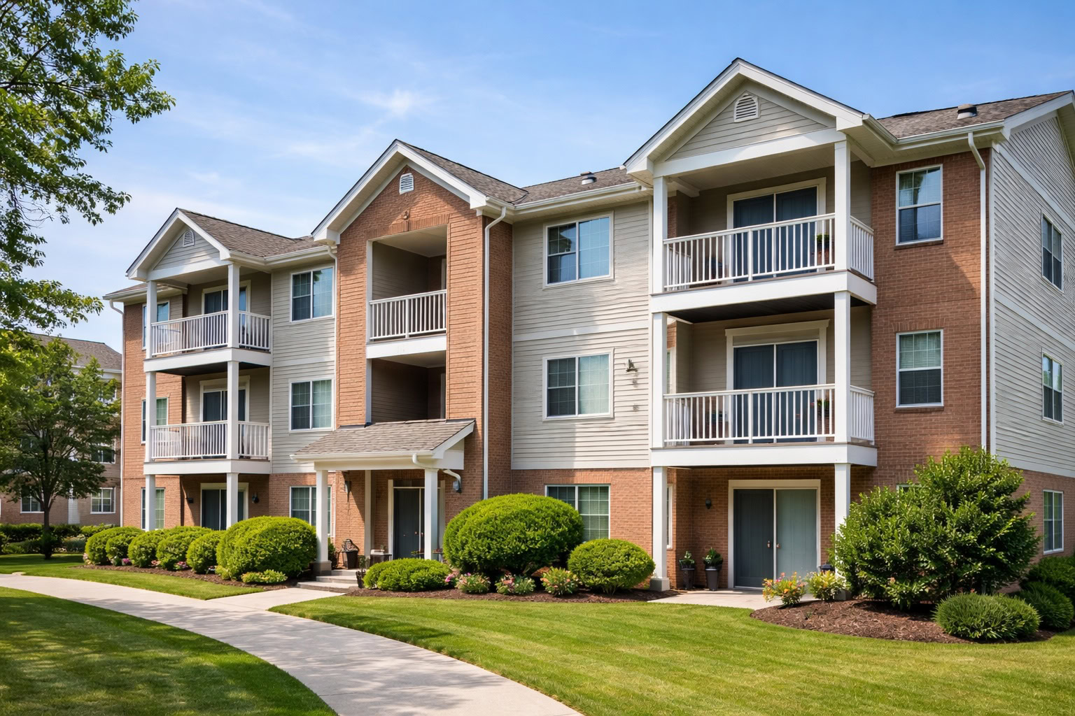 Apartment building in Michigan representing housing covered under Section 8 or subsidized housing programs