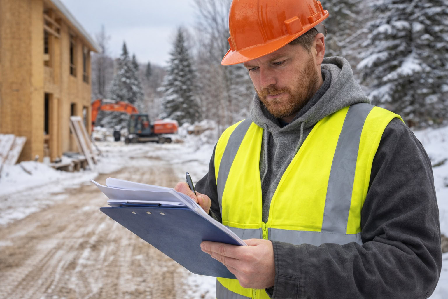 Michigan business owner reviewing paperwork after being denied workers’ compensation coverage